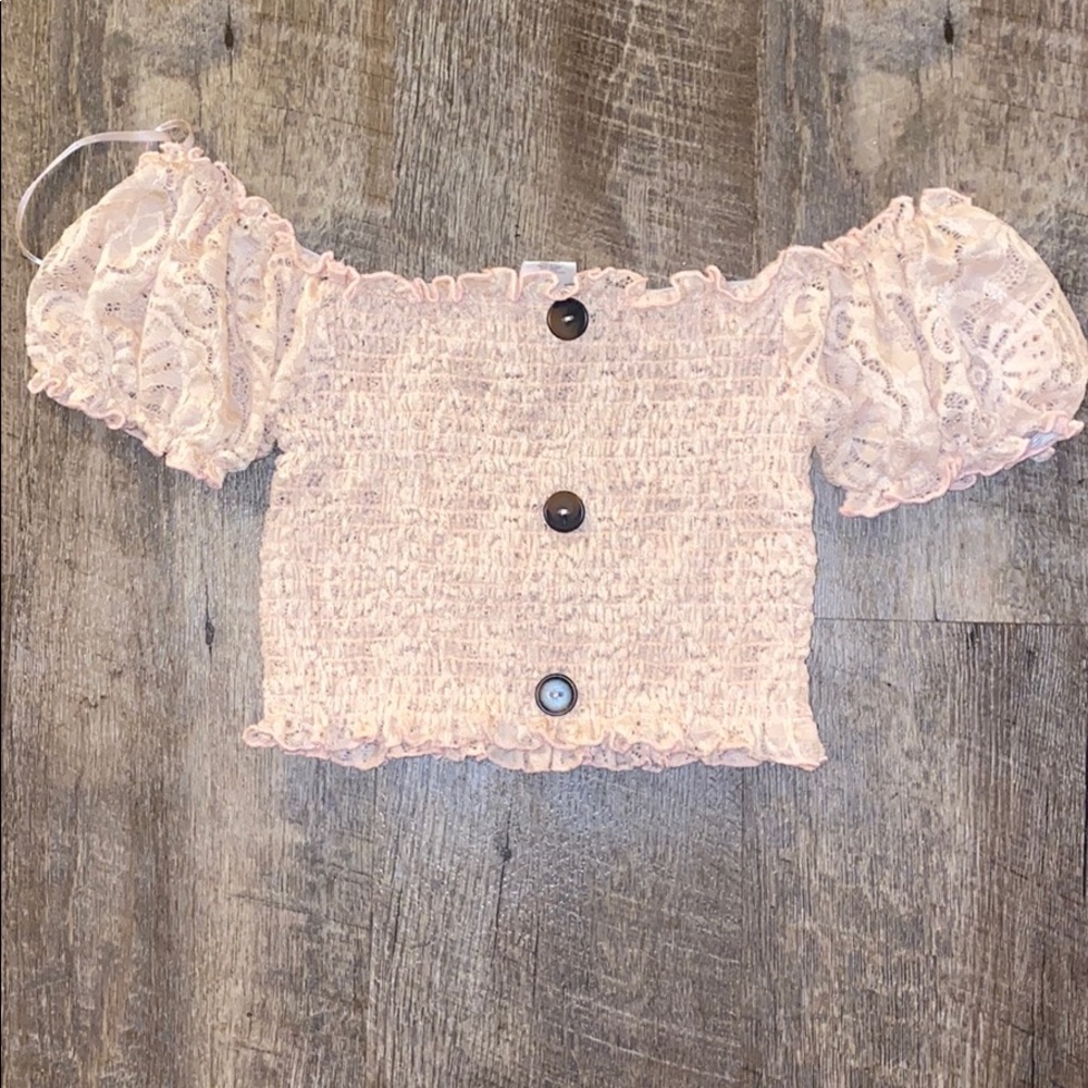 Off the shoulder blush top (crop)